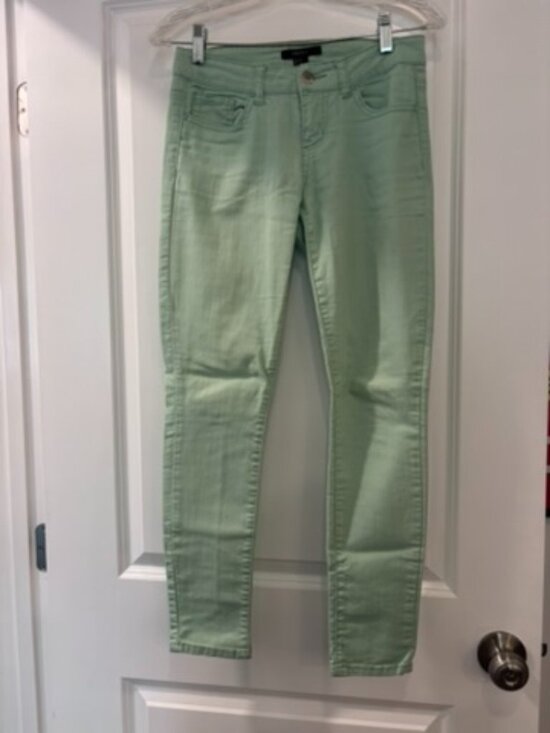 Forever 21 Denim - Forever 21 Mint Green Skinny Jeans